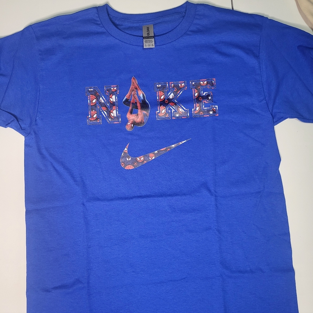 Gildan Boys Spiderman Nike Swoosh T Shirt